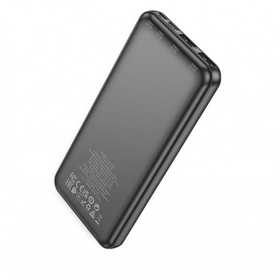 HOCO J123 Преносимо зарядно 10,000MaH USB-C/2xUSB - Черен