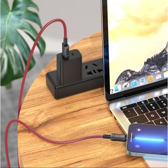 HOCO кабел X94 3A. USB към Type-C (1M) - Червен