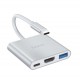 HOCO HB14  Преходник Type-C към HDMI/USB 3.0 /USB-C PD 2.0