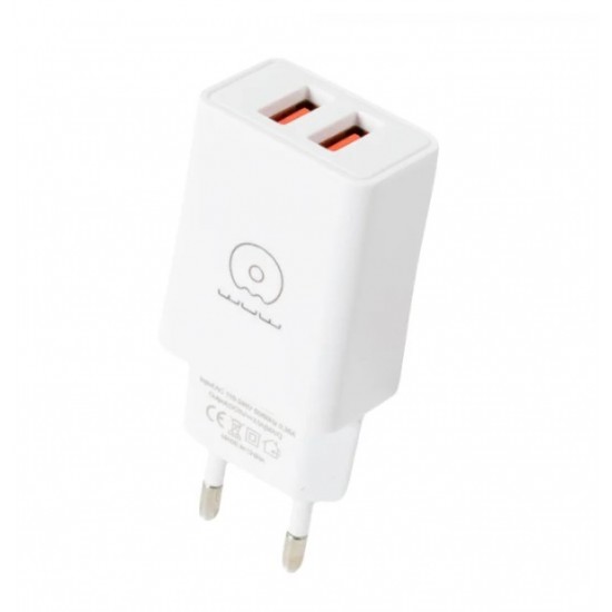 WUW C155 Захранващ Двойно USB Адаптер зарядно 3.1A. 