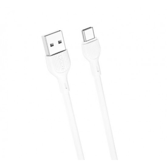 Кабел XO-NB200 Fast 2.1A USB към Type-C 1M - Бял
