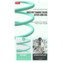  XO-NB-P156 Кабел Fast 3A USB към Type-C 1M - Бял