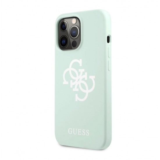 4376 Калъф Guess iPhone 13 Pro Силиконов - Мента
