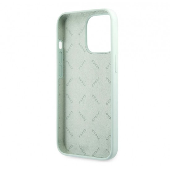 4376 Калъф Guess iPhone 13 Pro Силиконов - Мента