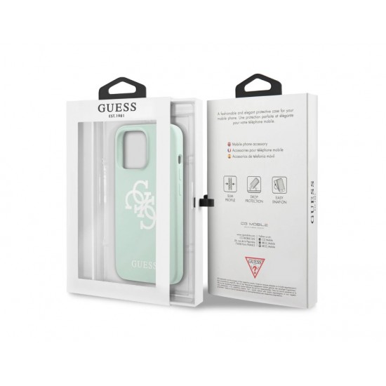 4376 Калъф Guess iPhone 13 Pro Силиконов - Мента