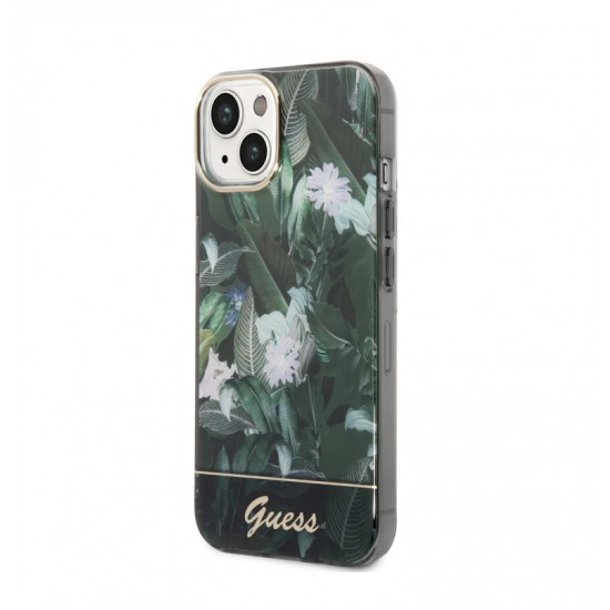 GUHCP14SHGJGHA Калъф Guess за iPhone 14 & 13 Силиконов Джунгла - Зелен