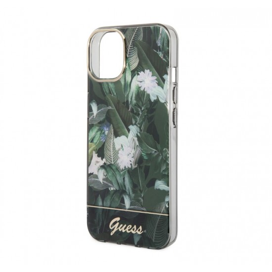 GUHCP14SHGJGHA Калъф Guess за iPhone 14 & 13 Силиконов Джунгла - Зелен