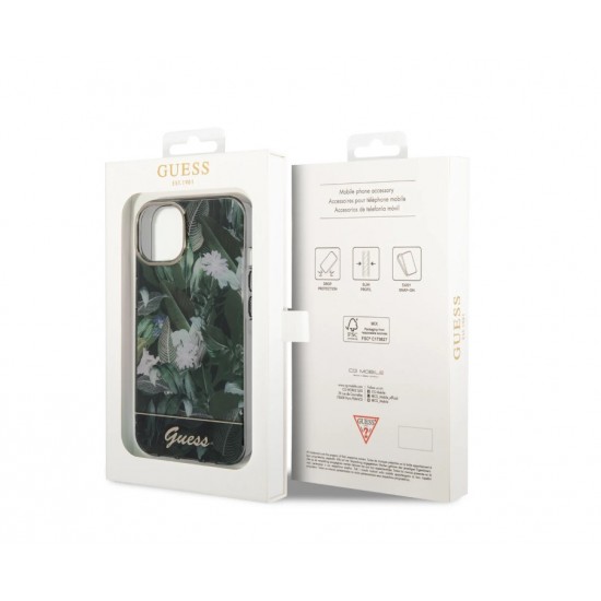 GUHCP14SHGJGHA Калъф Guess за iPhone 14 & 13 Силиконов Джунгла - Зелен