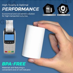 10бр. Ролки термо за касов апарат пос терминал и др.57mm 40mm 22m 48gr.