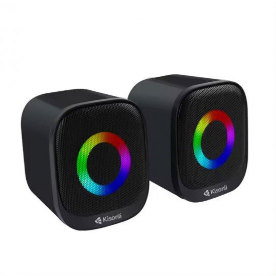 Kisonli X3 тонколони за компютър светещи RGB Gaming