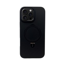 Premium Carbon MagSafe Case TP-100 за iPhone 17 Pro - Space Black