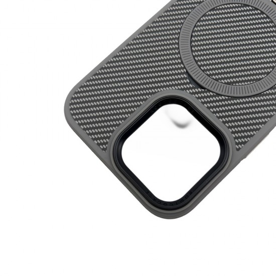 Premium Carbon MagSafe Case TP-100 за Samsung S24/S25 - Titanium Сив