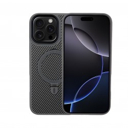 Premium Carbon MagSafe Case TP-100 за iPhone 17 - Titanium Сив