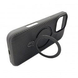 Premium Carbon MagSafe Case TP-100 за iPhone 17 - Titanium Сив