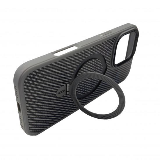 Premium Carbon MagSafe Case TP-100 за Samsung S24/S25 - Titanium Сив