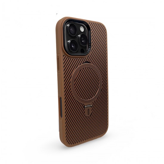 Premium Carbon MagSafe Case TP-100 за iPhone 14 Pro - Titanium Златист