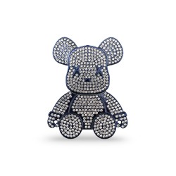 HOL-01 Фигирка за гръб на телефон форма Мече - Син