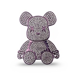 HOL-01 Фигирка за гръб на телефон форма Мече - Лилав