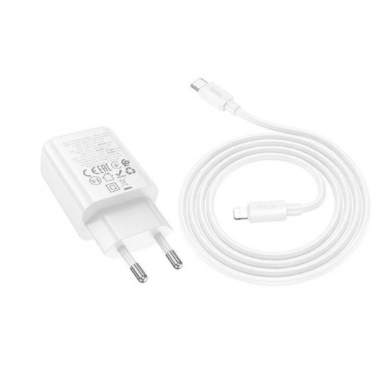 HOCO N63 Зарядно GaN USB USB-C PD30W TYPE-C към TYPE-C - Черен