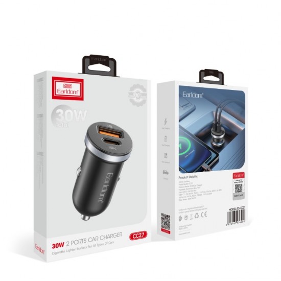 EARLDOM 12V CC27 Адаптер USB+USB-C 30W
