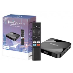 TV98 ATV W2 TV Box 8K HDR ULTRA HD android 14.0 4GB+64GB 2.4/5G Wifi 4 Ядрен процесор Netflix Youtube Media Player