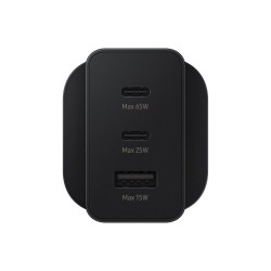 Оригинален адаптер Samsung Fast charger Trio 65W - Черен / EP-T6530NBEGEU-RETAIL