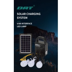 AT-888 DAT Solar light home lighting system комплект+Power bank от 1 фенер+ 3 лампи 9V 3.5 панел