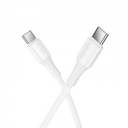 HOCO кабел X120 60W Type-C към Type-C (1M) - Бял