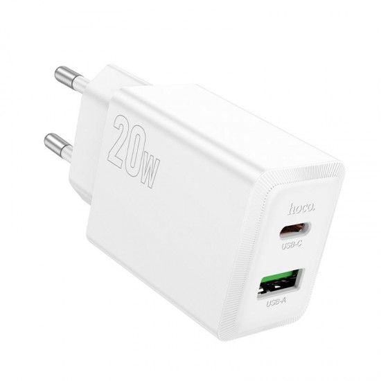 HOCO 220V Адаптер "N69 PD20W+QC3.0 - Бял