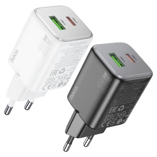 HOCO Адаптер "N41" PD20W+QC3.0 - Бял