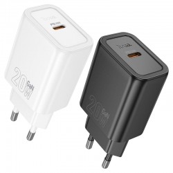 HOCO 220V Адаптер "N60" USB-C 20W - Черен