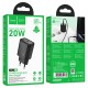 HOCO 220V Адаптер "N60" USB-C 20W - Черен
