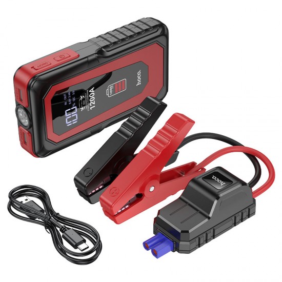 HOCO QS3 Авариен автомобилен комплект  Automobile emergency high power, Черен 10,000mAh