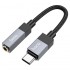 Hoco UPA32C Fresh адаптер USB-C към 3.5mm жак - Черен