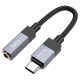 Hoco UPA32C Fresh адаптер USB-C към 3.5mm жак - Черен