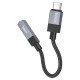 Hoco UPA32C Fresh адаптер USB-C към 3.5mm жак - Черен