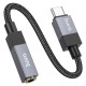 Hoco UPA32C Fresh адаптер USB-C към 3.5mm жак - Черен