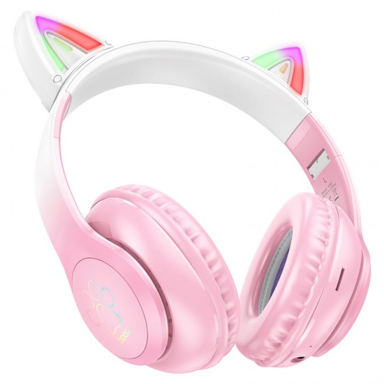 HOCO W42 Cat Ears Безжични слушалки  Котешки уши - Розов