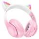 HOCO W42 Cat Ears Безжични слушалки  Котешки уши - Розов