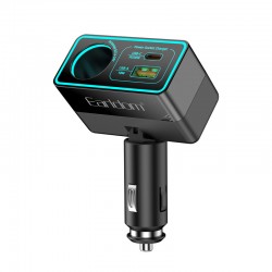 EARLDOM CS5 FM 120W модулатор трансмитер (1 USB изход + 1USB-C + запалка, Bluetooth)