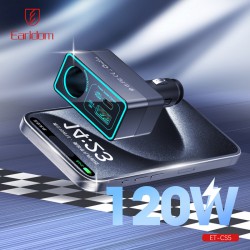 EARLDOM CS5 разклонител за автомобил 12V, (1 USB изход + 1USB-C + запалка)