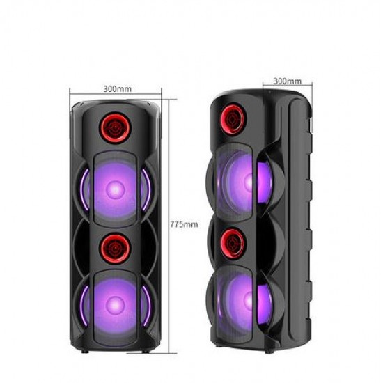 ZQS8225 Портативна Двойна Караоке 8'' Sing-e 30W тонколона+жичен микрофон
