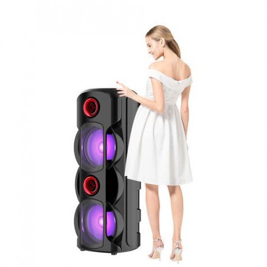 ZQS8225 Портативна Двойна Караоке 8'' Sing-e 30W тонколона+жичен микрофон