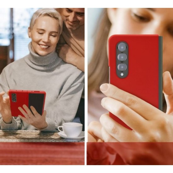 Z15 Silicone case за Samsung Z Fold 7 от 2 части - Червен