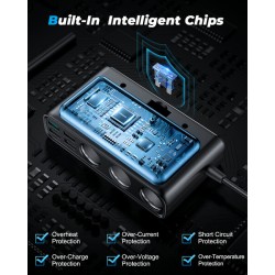 JOYROOM Разклонител за запалка JR-CL06 с 3 гнезда, 5 USB и 1 USB-C 12V/24V PD30W