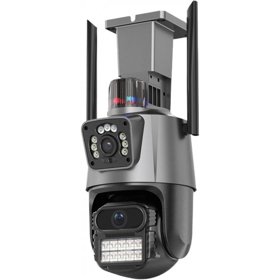V21 1080P 360 IP WIFI+LAN 2.4GHz Camera 3.0MP V380 3.6mm Двойна Външна охранителна камера
