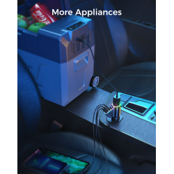 JOYROOM Разклонител за запалка JR-CL21 с 1 гнездо, 1 USB и 2 USB-C 12V/24V 150W