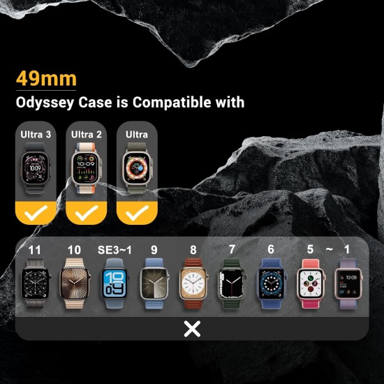 Премиум Алуминиев кейс W2 BN14 Titanium за смарт часовник Apple Watch Ultra 49mm