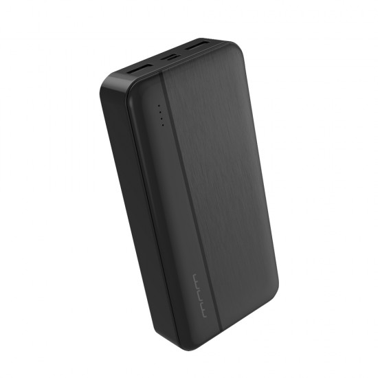 WUW Y146 2.1A POWER BANK 2X USB 1X USB-C OUT - 20,000 mAh - Черен