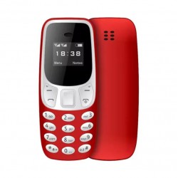 BM10 Мини мобилен телефон (Червен) – Най-малкият в света отключен Dual SIM с промяна на гласа, Bluetooth